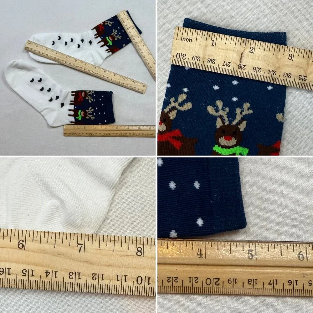 Christmas Holiday Womens Socks One Size 5 Pair Festive Winter Bundle Cozy Set
